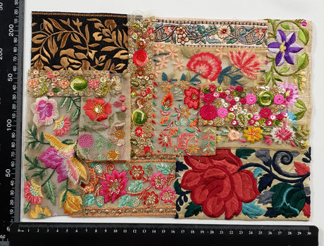 Assorted Embroidered Trim Scraps Pack - ZK