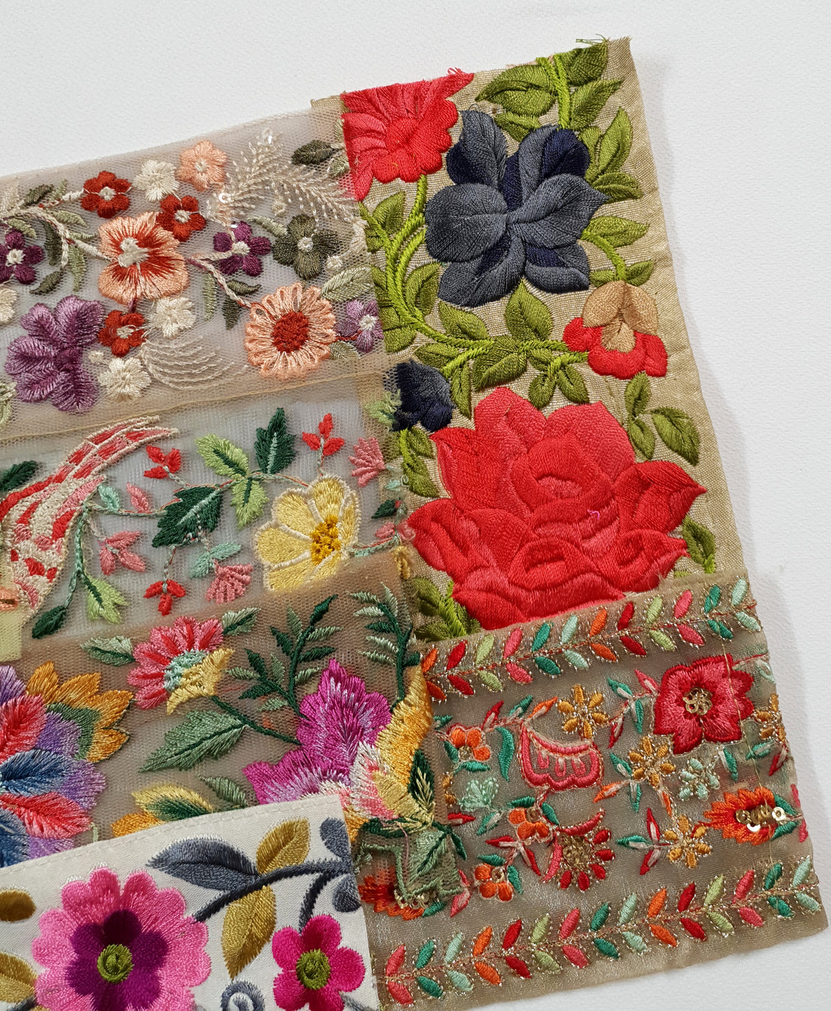 Assorted Embroidered Trim Scraps Pack - ZL