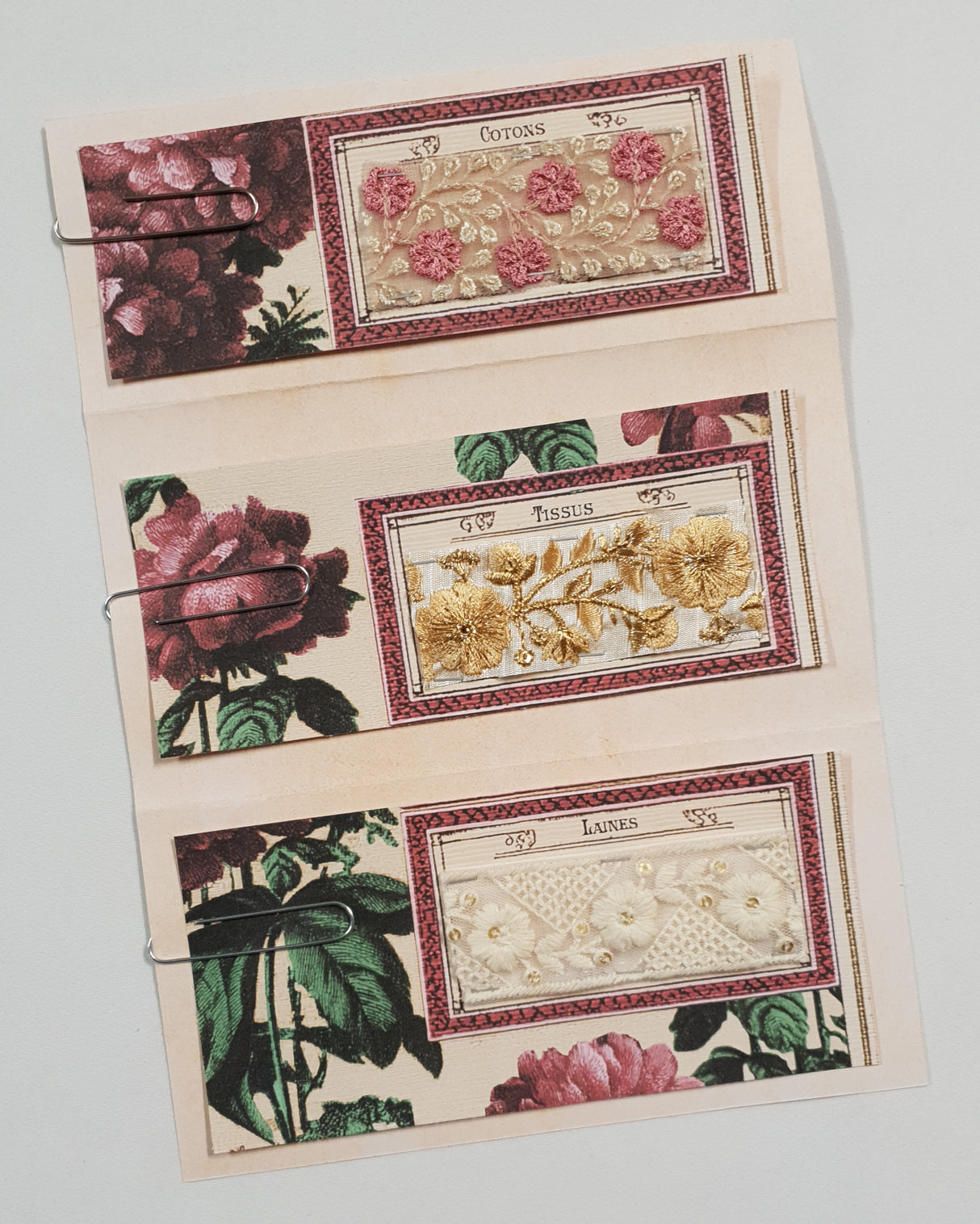 Floral Fabric Sampler Document - ZT