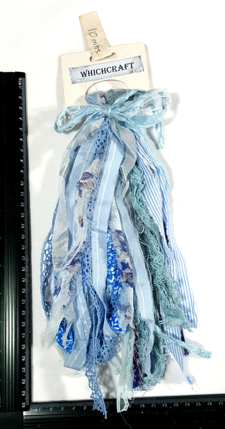 Motherloads Lace and Fabric Strips Bundle - Blue