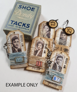 Bobbin Tag Set - A - White Chipboard