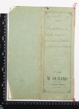 Authentic Antique French 1889 Notaire Document - BX