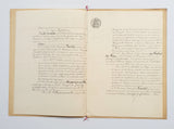 Authentic Antique French 1890 Notaire Document - BY