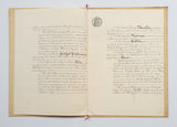 Authentic Antique French 1890 Notaire Document - BY
