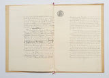 Authentic Antique French 1890 Notaire Document - BY