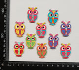 Wooden Owls - Set of 10