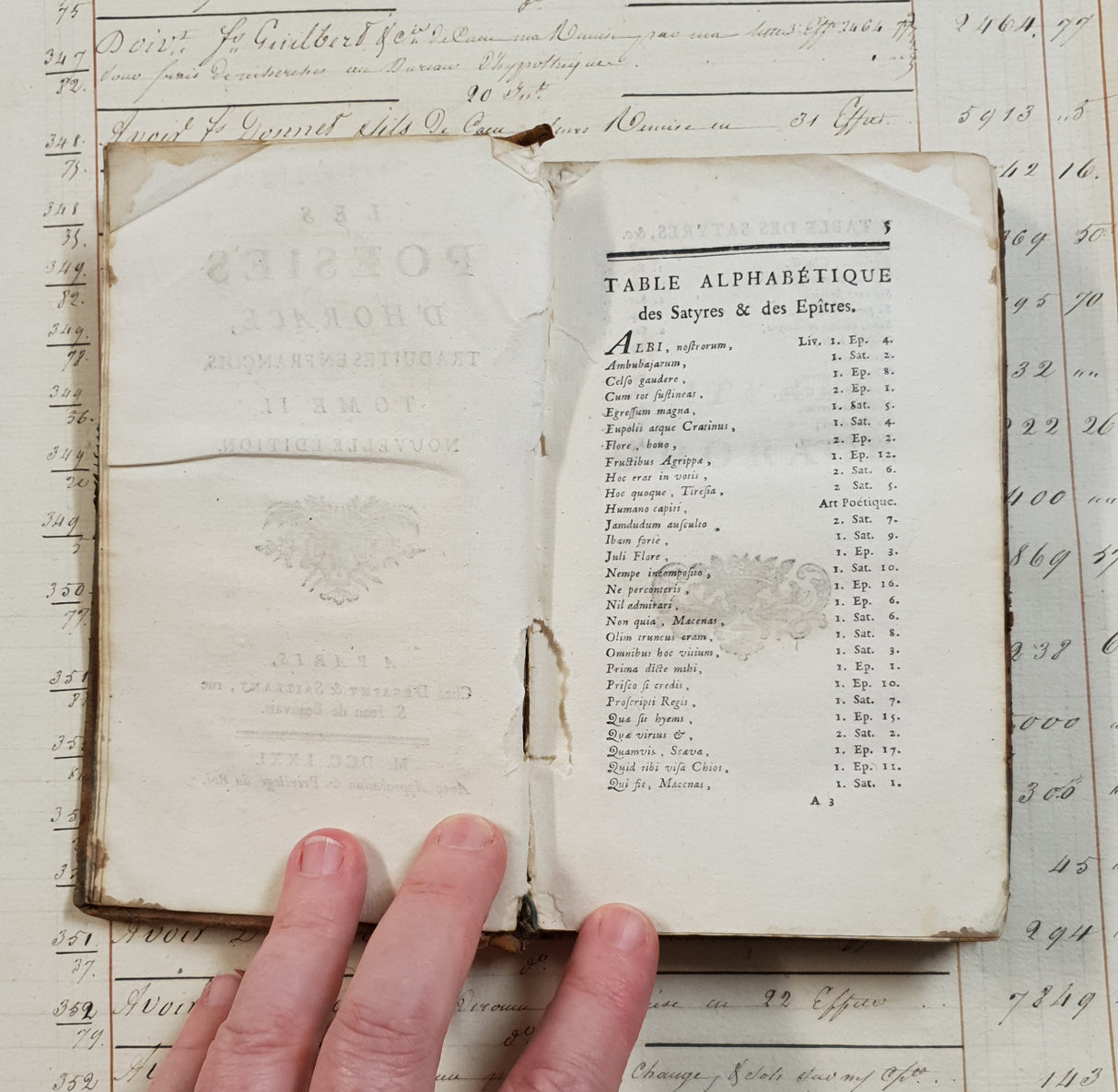 Authentic Antique French Book - CV