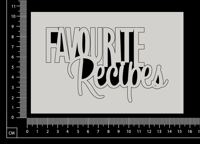 Favourite Recipes - White Chipboard