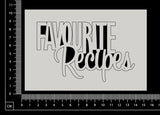 Favourite Recipes - White Chipboard