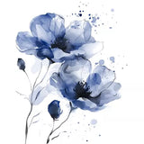 Decoupage Napkin - (DN-8097) - Fiori Delicati - Navy