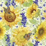 Decoupage Napkin - (DN-8057) - Sunflower & Larkspur