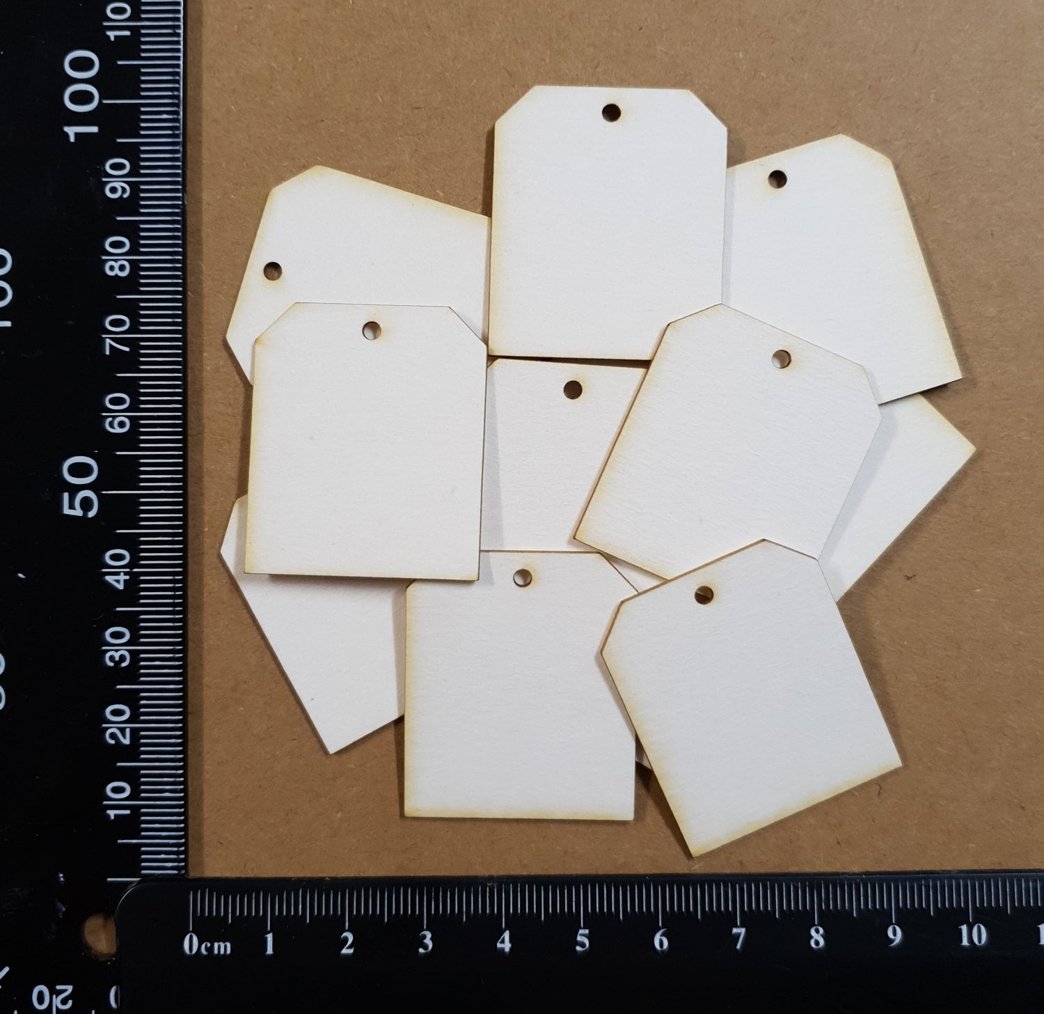Tiny Tags - Set of 12 - White Chipboard