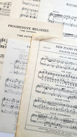 Authentic Vintage Music Paper - Pack of 5 sheets