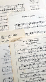 Authentic Vintage Music Paper - Pack of 5 sheets