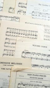 Authentic Vintage Music Paper - Pack of 5 sheets