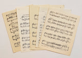 Authentic Vintage Music Paper - Pack of 5 sheets