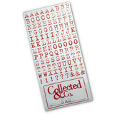 Alpha Stickers - Red Letters