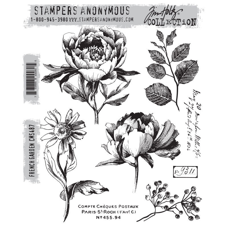 Tim Holtz - Cling Mount Stamps - French Garden