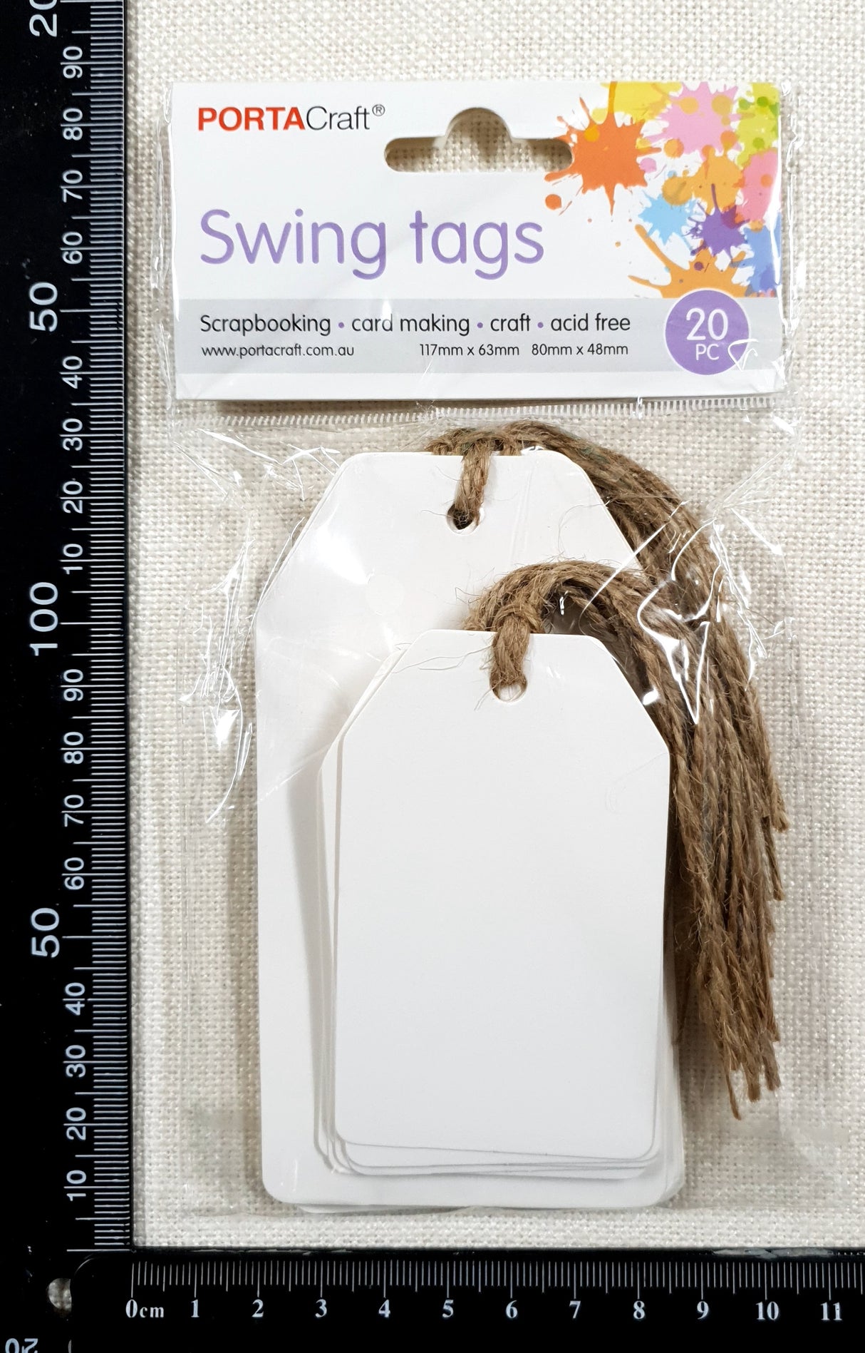 Tags with String - Pack of 20 - White