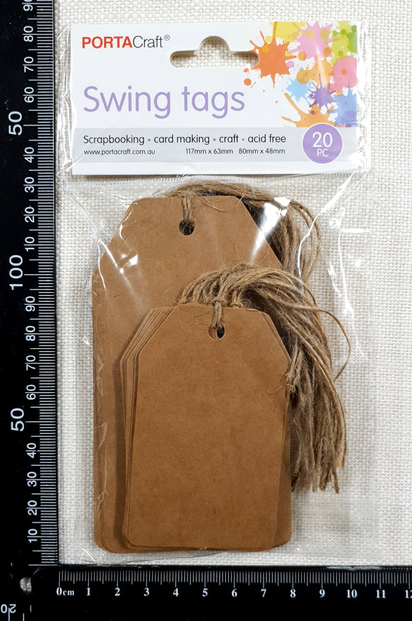 Tags with String - Pack of 20 - Kraft