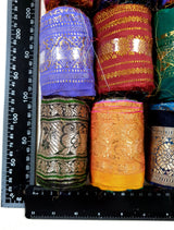 Reclaimed Sari Silk Ribbon - Metallic Border Rolls