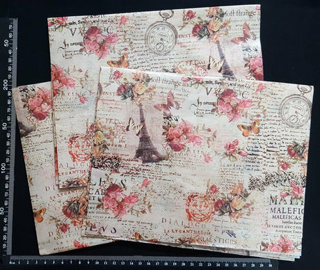 Decoupage Tissue Sheets - B - Set of 3 Pieces
