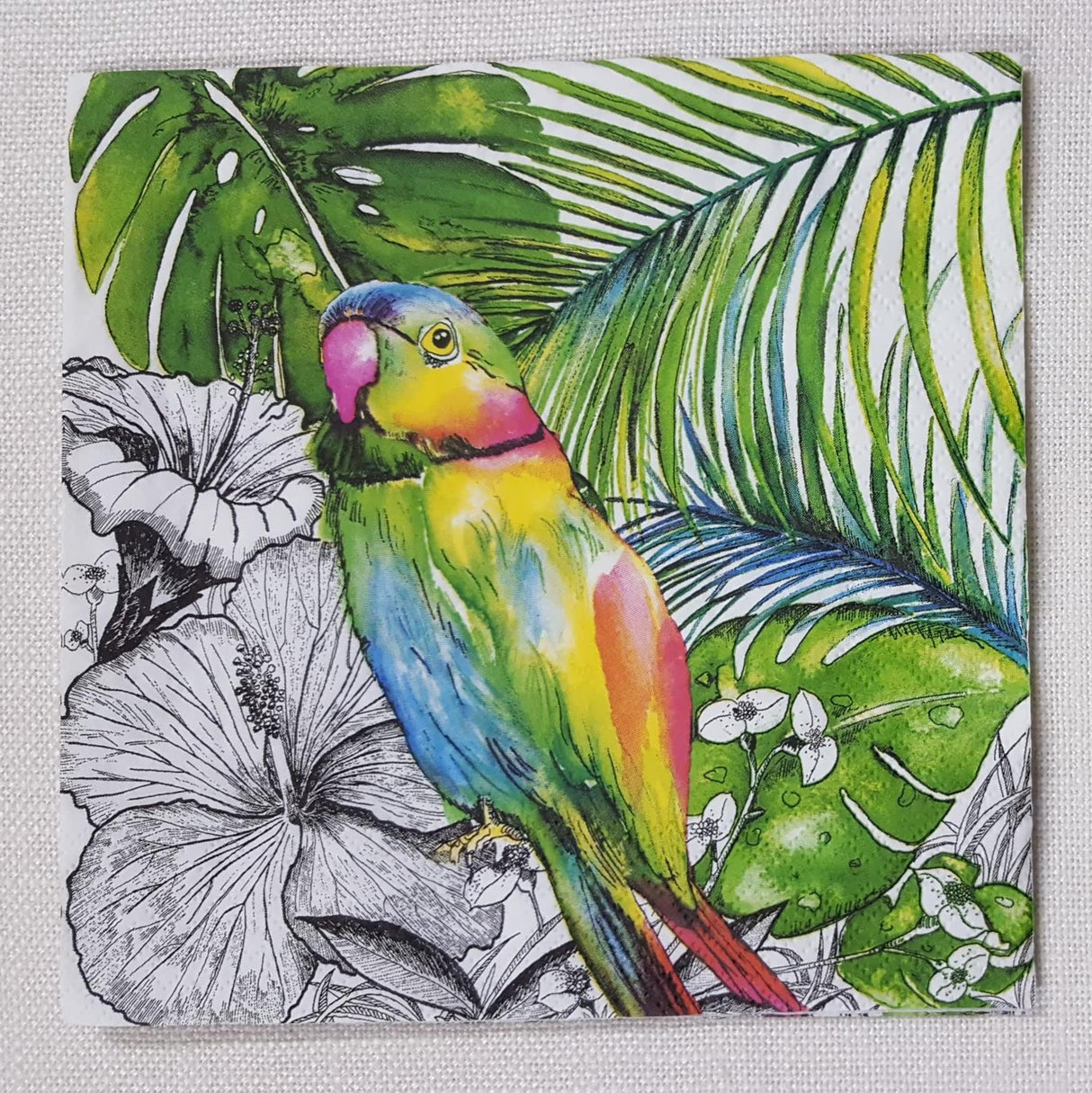 Decoupage Napkin - (DN-8007) - Jungle Parrot