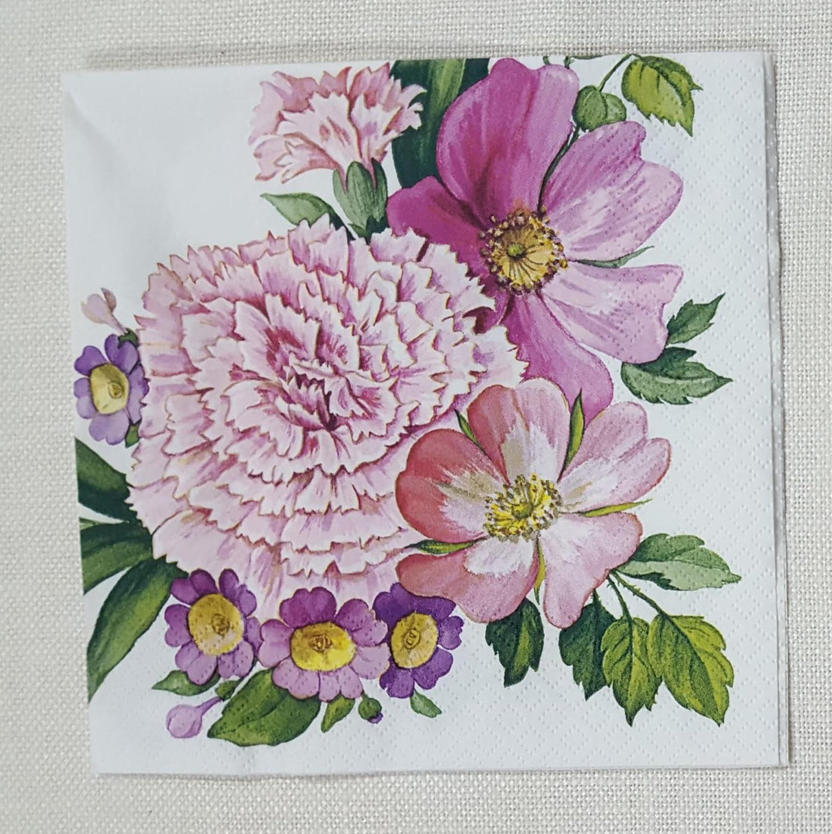 Decoupage Napkin - (DN-8025) - Carnation Flower