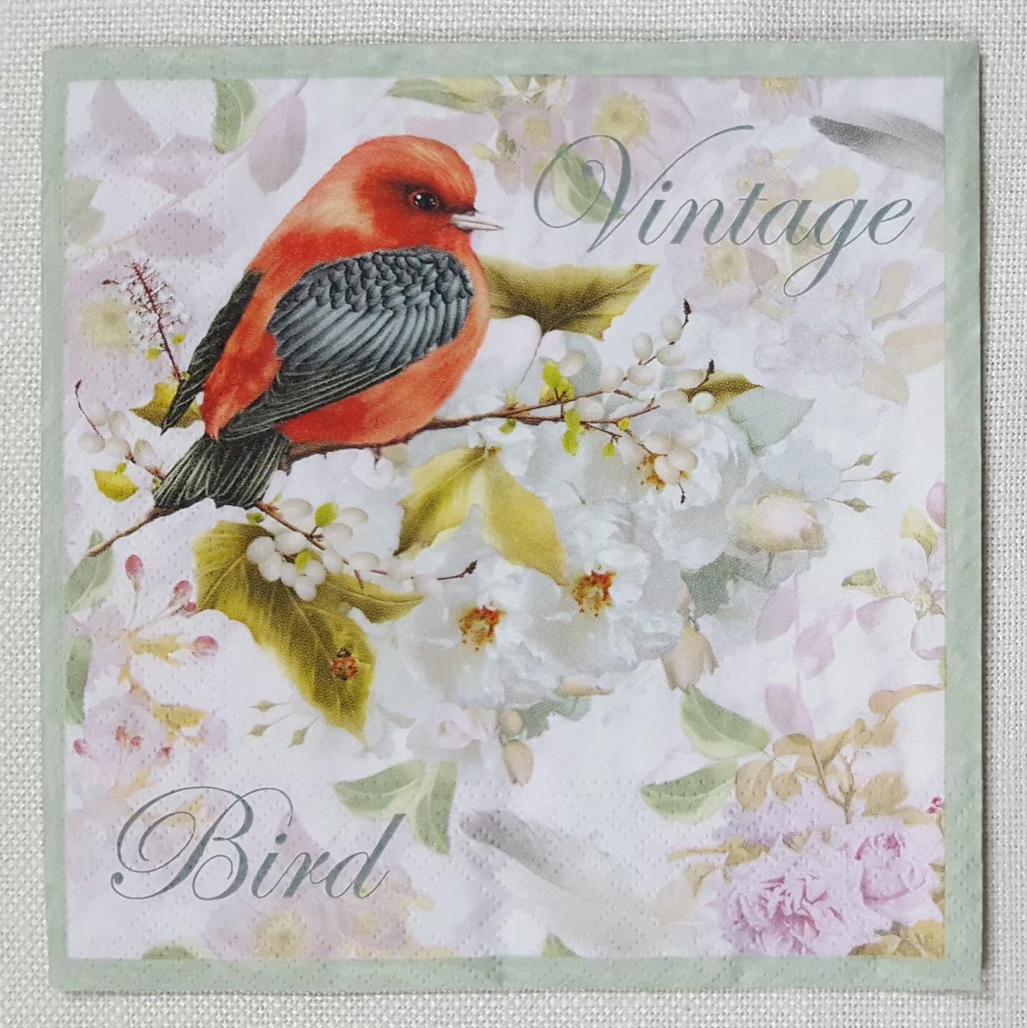 Decoupage Napkin - (DN-8037) - Vintage Bird