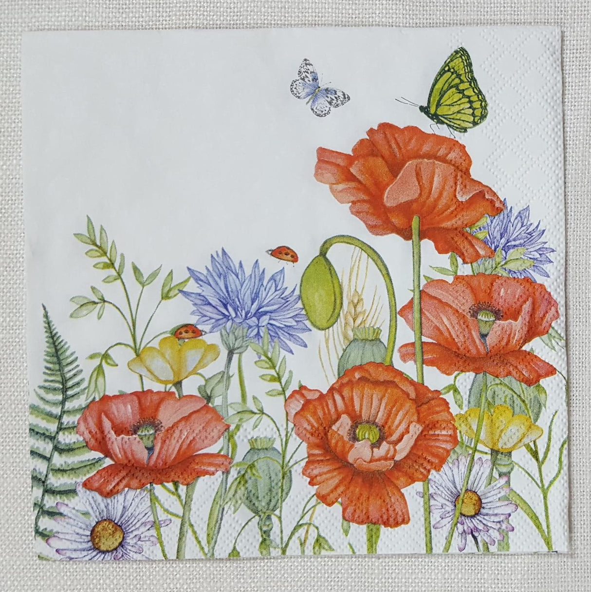 Decoupage Napkin - (DN-8041) - Summertime - White