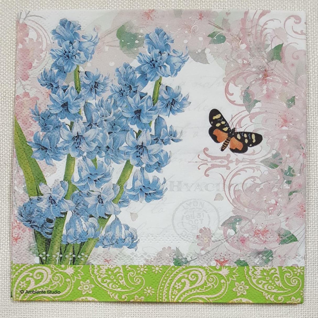 Decoupage Napkin - (DN-8127) - Flowers and Butterflies