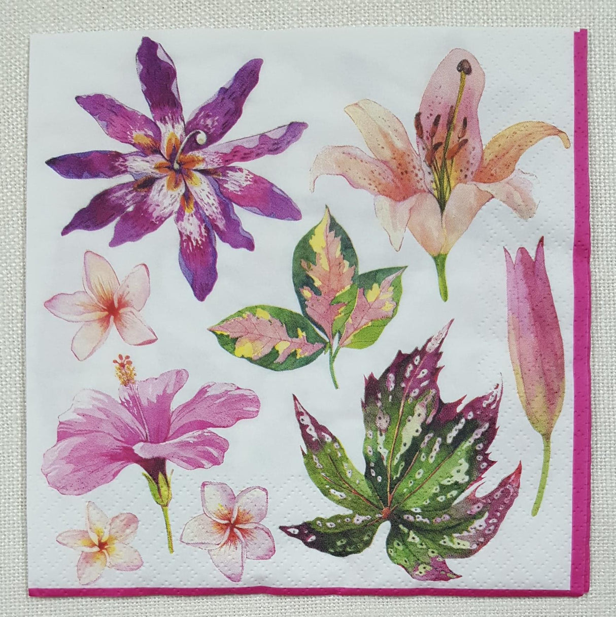 Decoupage Napkin - (DN-8131) - Fleurs Tropicales