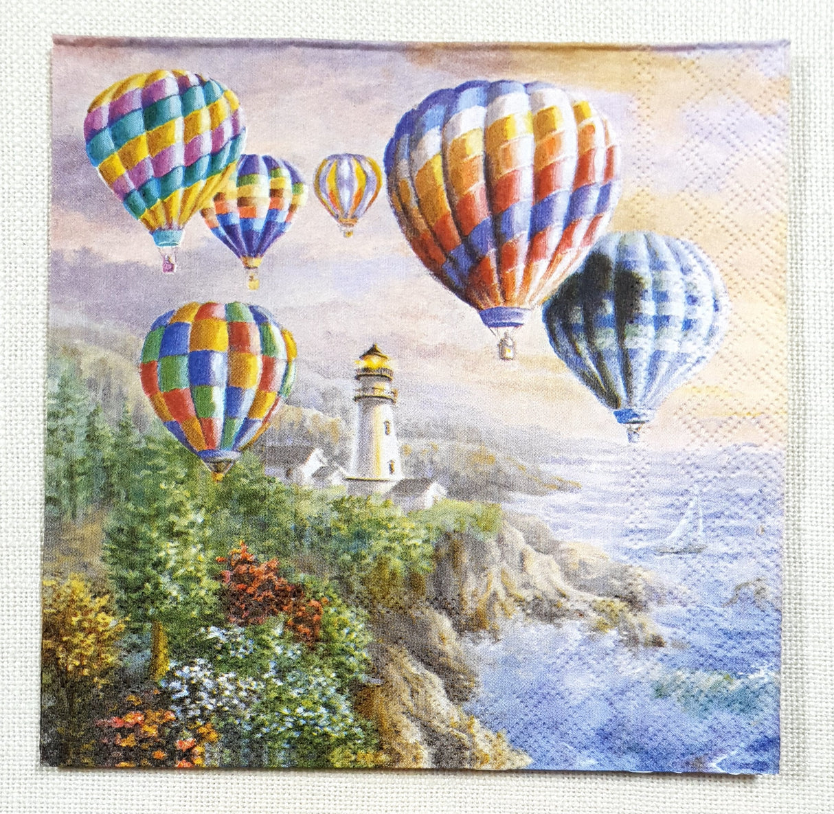 Decoupage Napkin - (DN-8224) - Hot Air Balloons