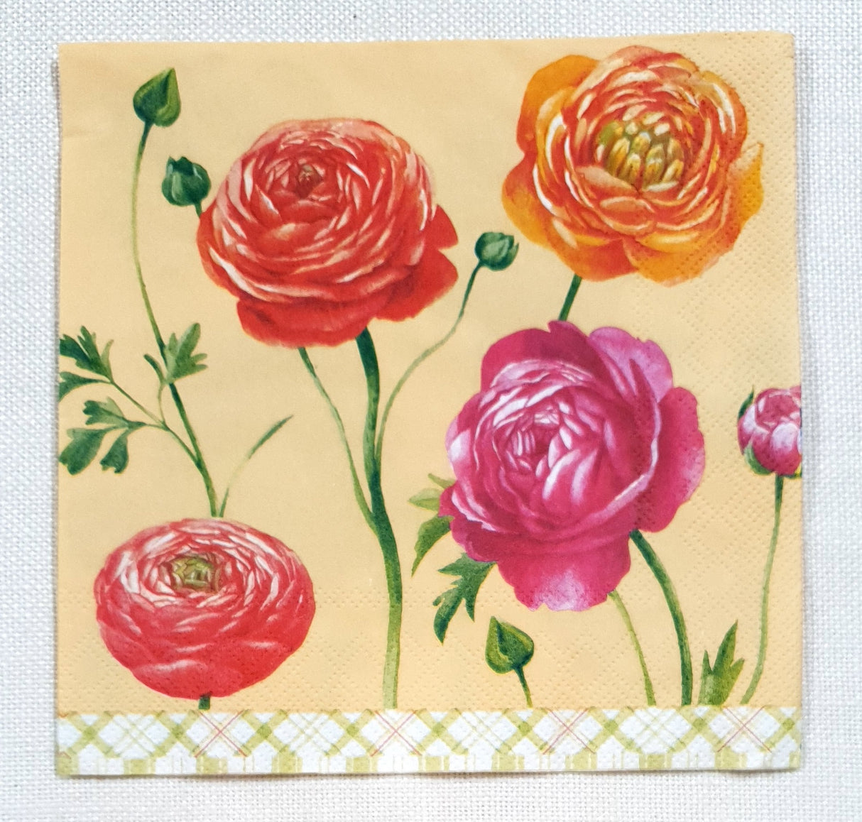 Decoupage Napkin - (DN-8257) - Buttercups - Orange