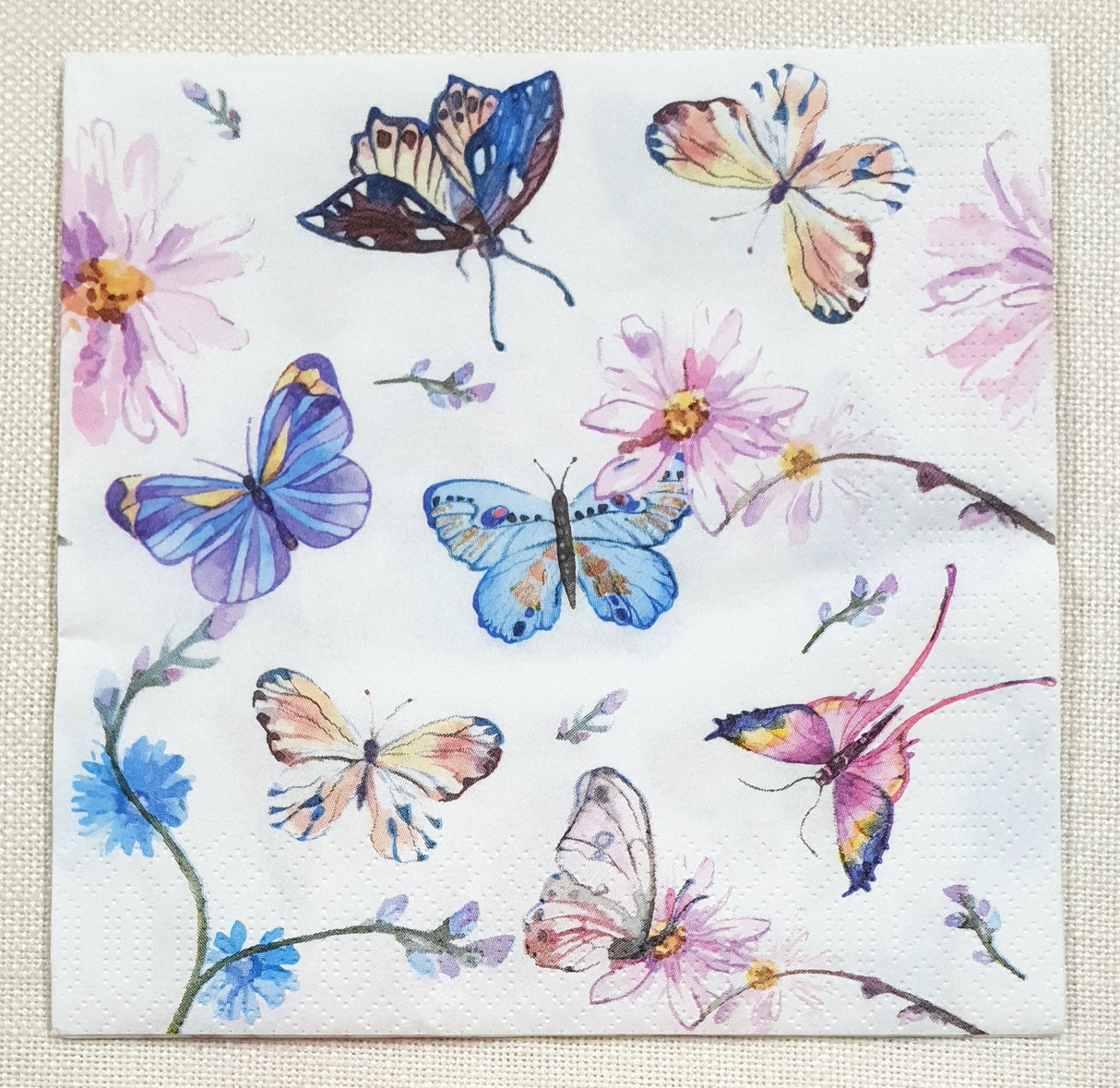 Decoupage Napkin - (DN-8312) - Butterflies