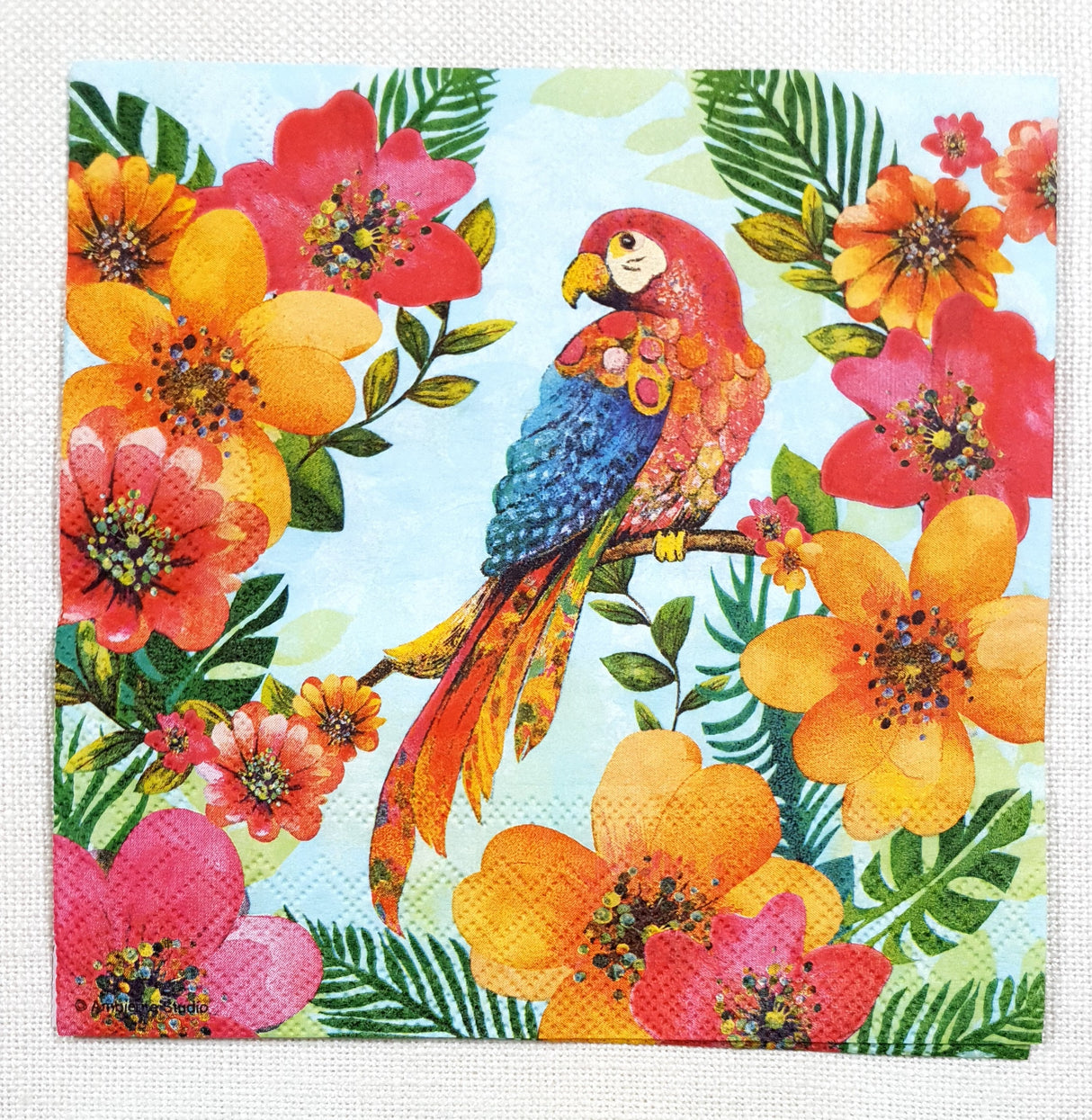 Decoupage Napkin - (DN-8331) - Tropical Parrot