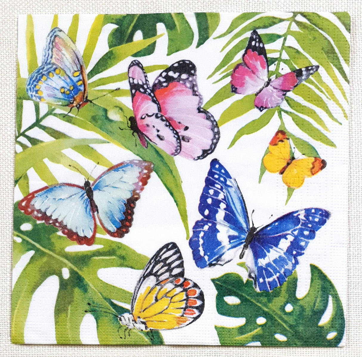 Decoupage Napkin - (DN-8342) - Tropical Butterflies