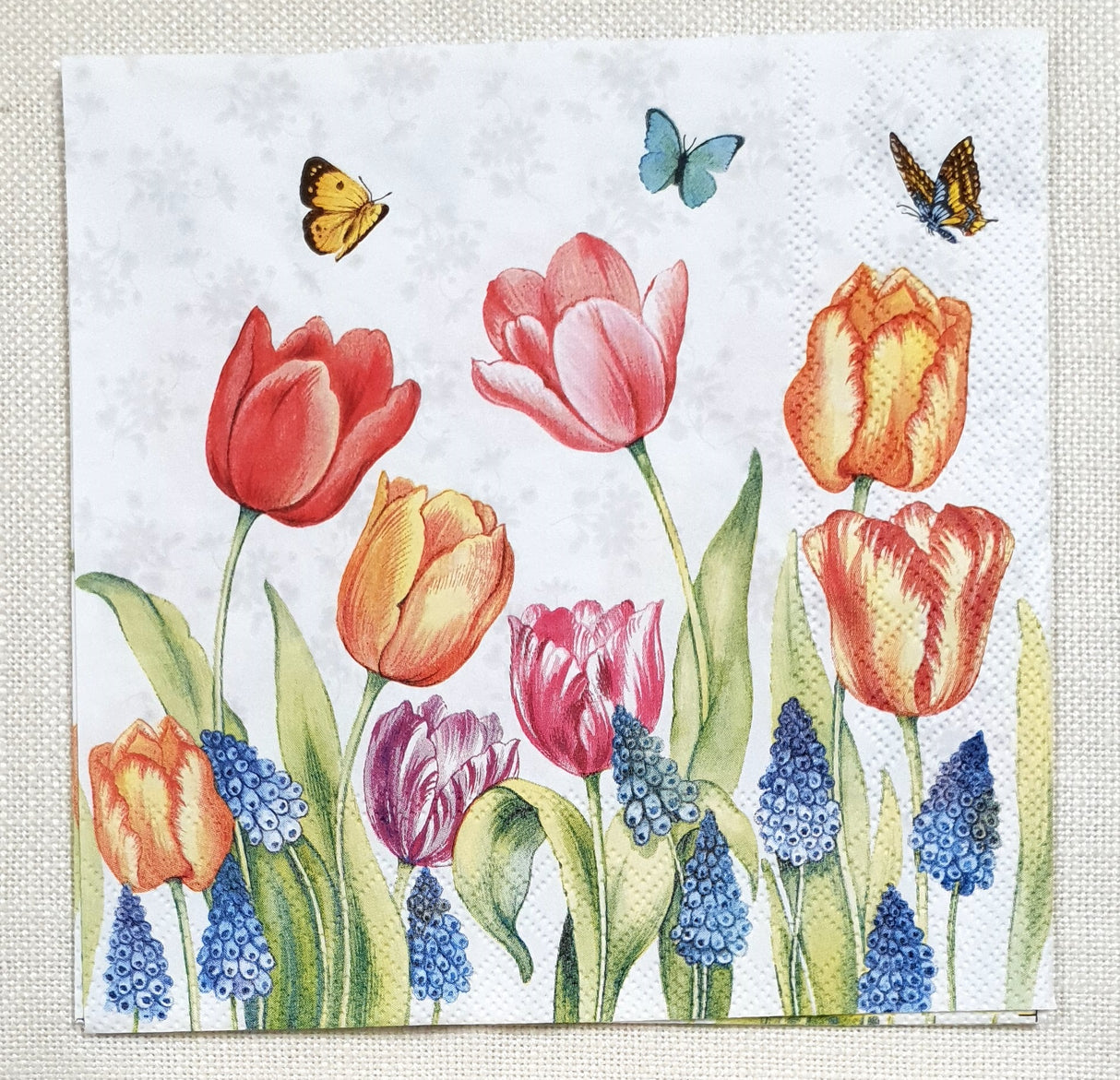 Decoupage Napkin - (DN-8363) - Tulips & Muscari