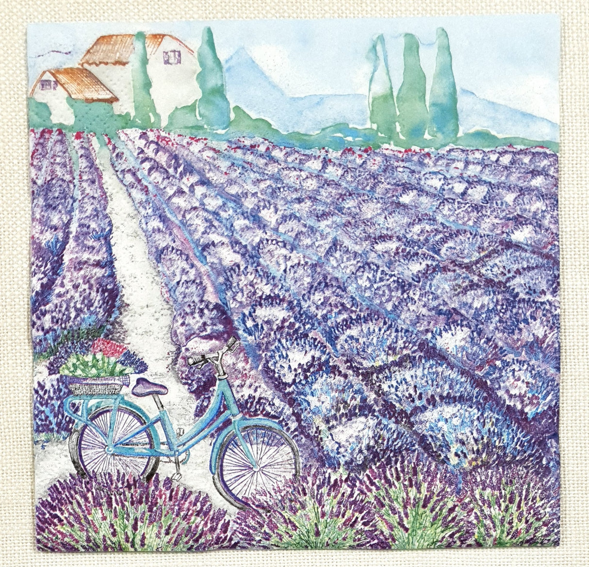 Decoupage Napkin - (DN-8371) - Lavender View