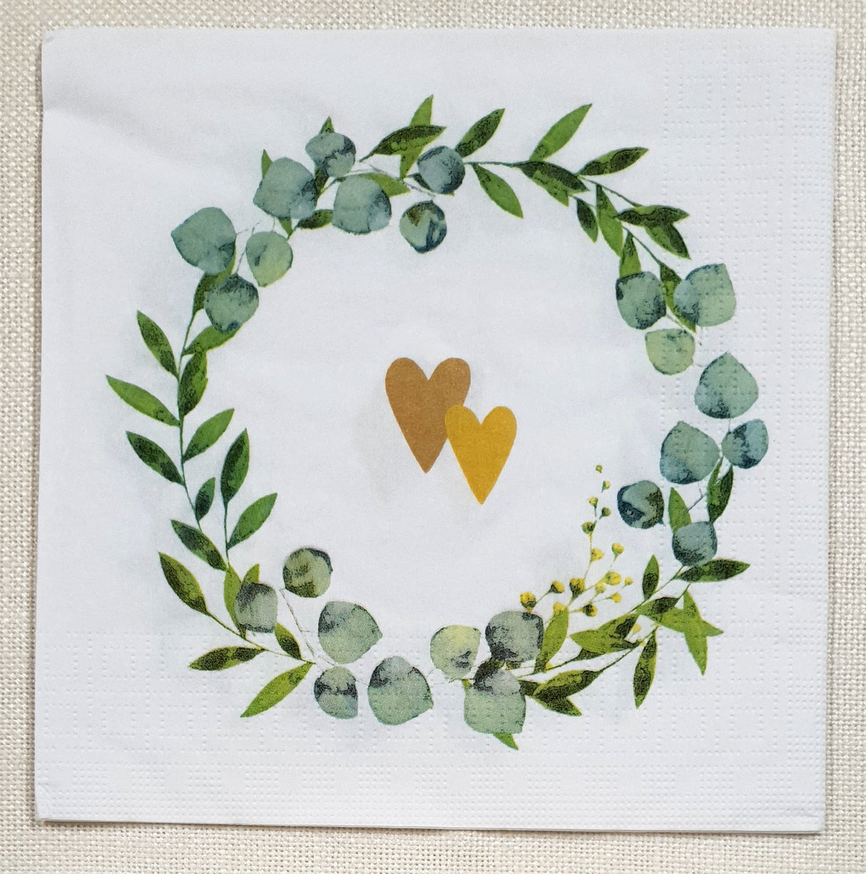 Decoupage Napkin - (DN-8416) - Two Hearts