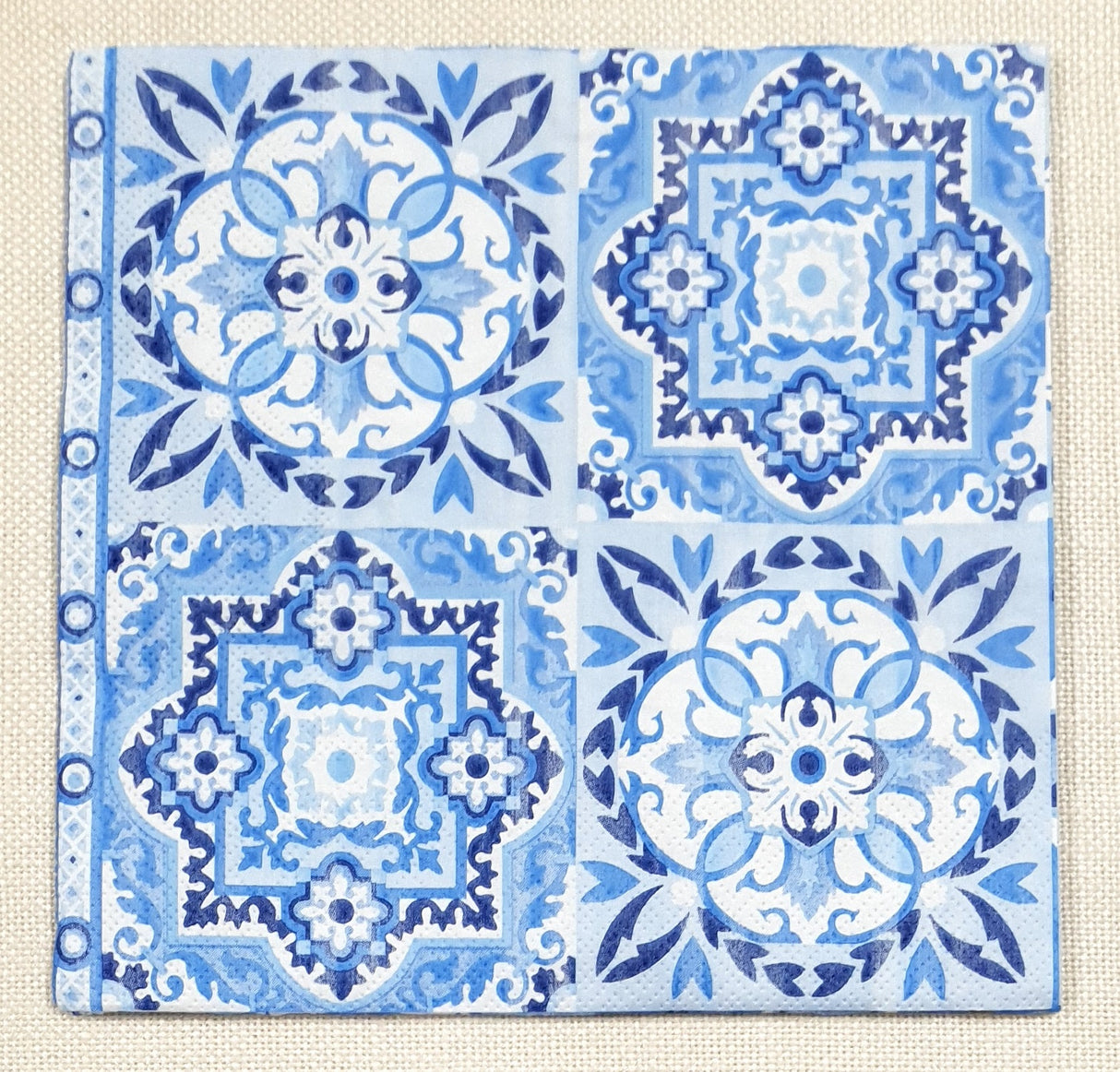 Decoupage Napkin - (DN-8438) - Tiles Blue