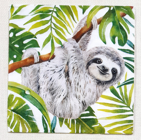 Decoupage Napkin - (DN-8560) - Tropical Sloth