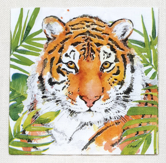 Decoupage Napkin - (DN-8561) - Tropical Tiger