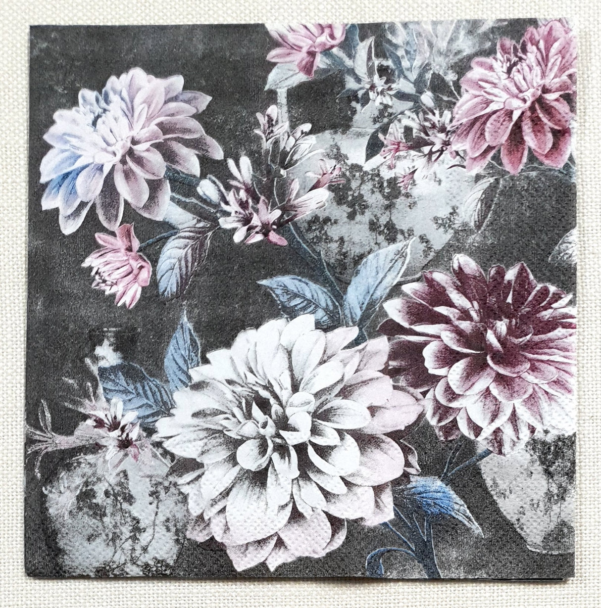 Decoupage Napkin - (DN-8616) - Daria - Dark Grey