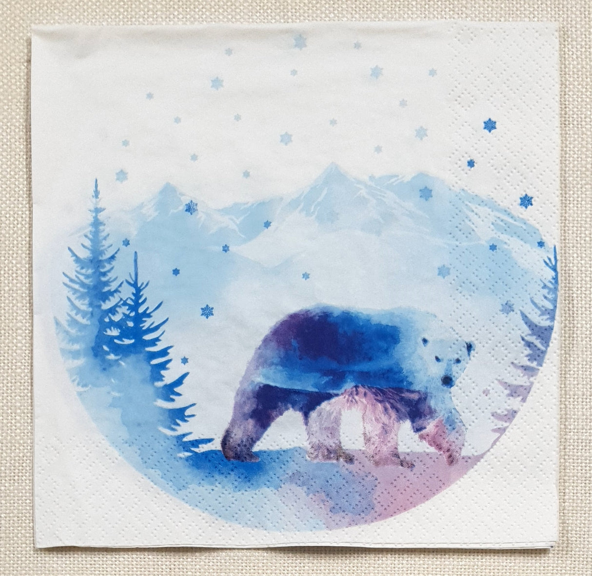 Decoupage Napkin - (DN-8637) - Polar Bear