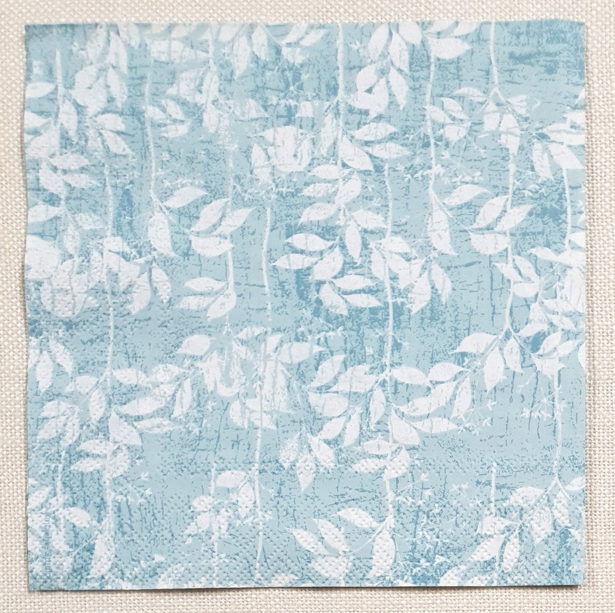 Decoupage Napkin - (DN-8649) - Leaves Pattern - Aqua