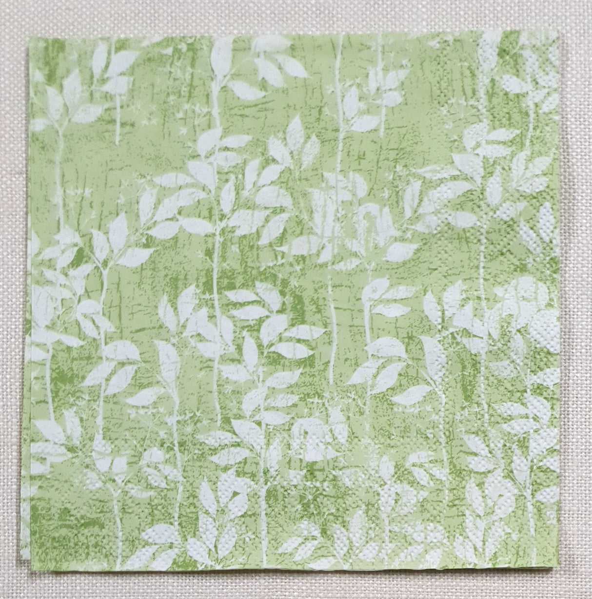 Decoupage Napkin - (DN-8652) - Leaves Pattern - Light Green