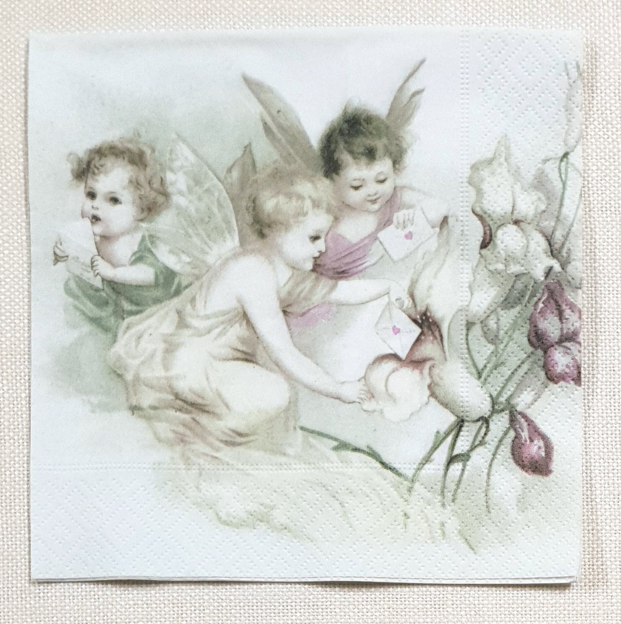 Decoupage Napkin - (DN-8657) - Love Letter Fairies