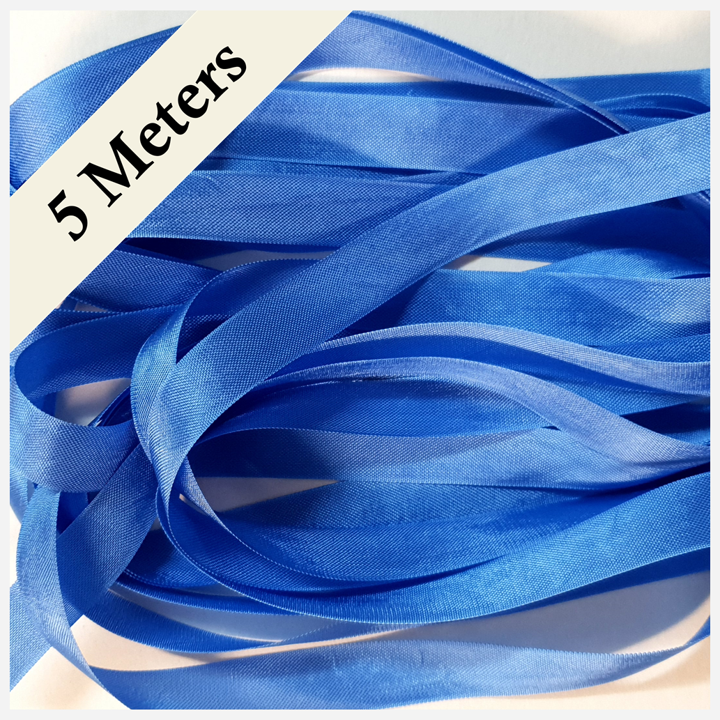 Seam Binding - AD - Delft Flower Blue Jay - 5 meters