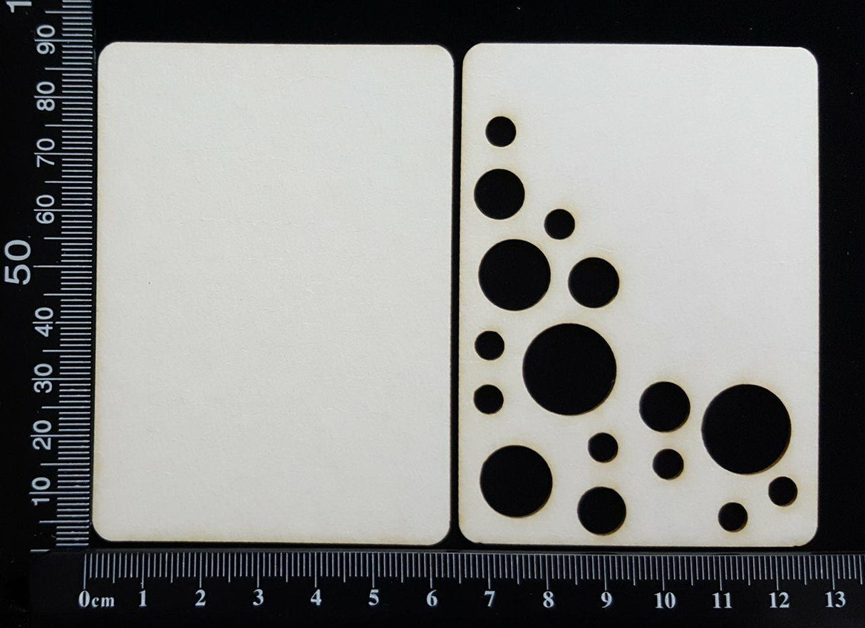 ATC - E - Bubbles - Layering Set - White Chipboard